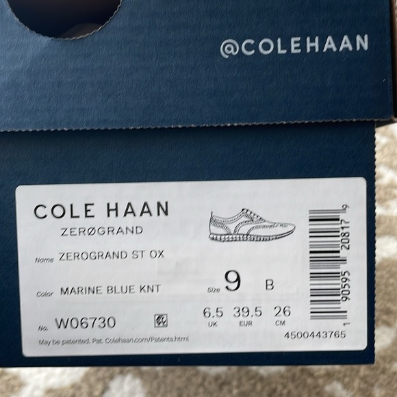 Cole Haan- Marine Blue Knit Zero Grand Sneakers - Picture 13 of 13